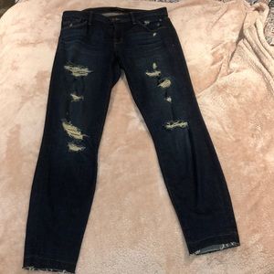 J Brand cropped distressed jeans